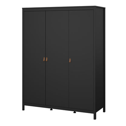 Cote | Furniture Barcelona Wardrobe, 3 Door - Black Barcelona, Wardrobes 72579664gmgm