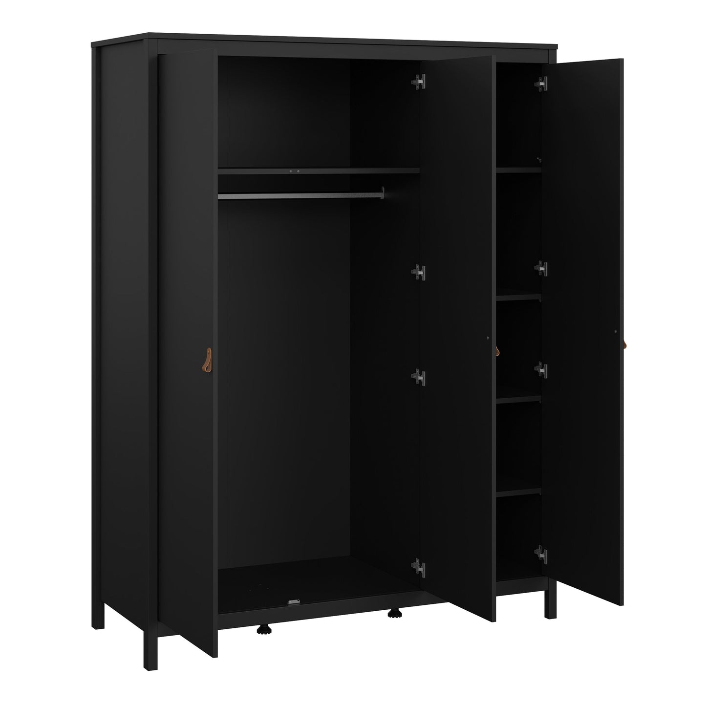 Cote | Furniture Barcelona Wardrobe, 3 Door - Black Barcelona, Wardrobes 72579664gmgm