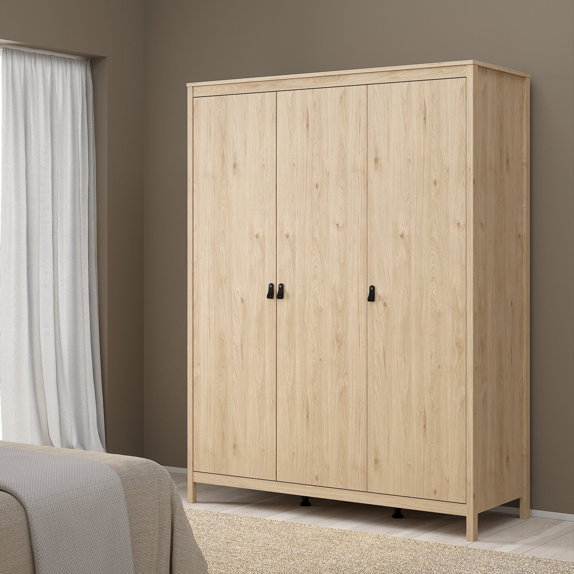 Cote | Furniture Barcelona Wardrobe, 3 Door - Oak Barcelona, Wardrobes 72579664hlhl