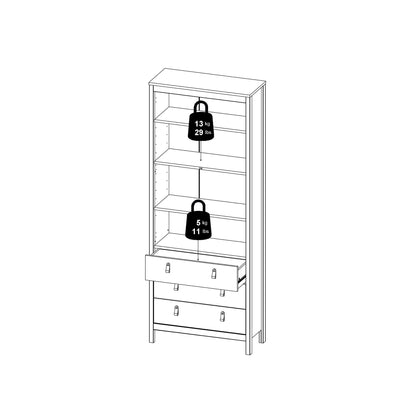 Cote | Furniture Barcelona Display Cabinet, 3 Drawer - White Barcelona, Display Cabinets 725796664949