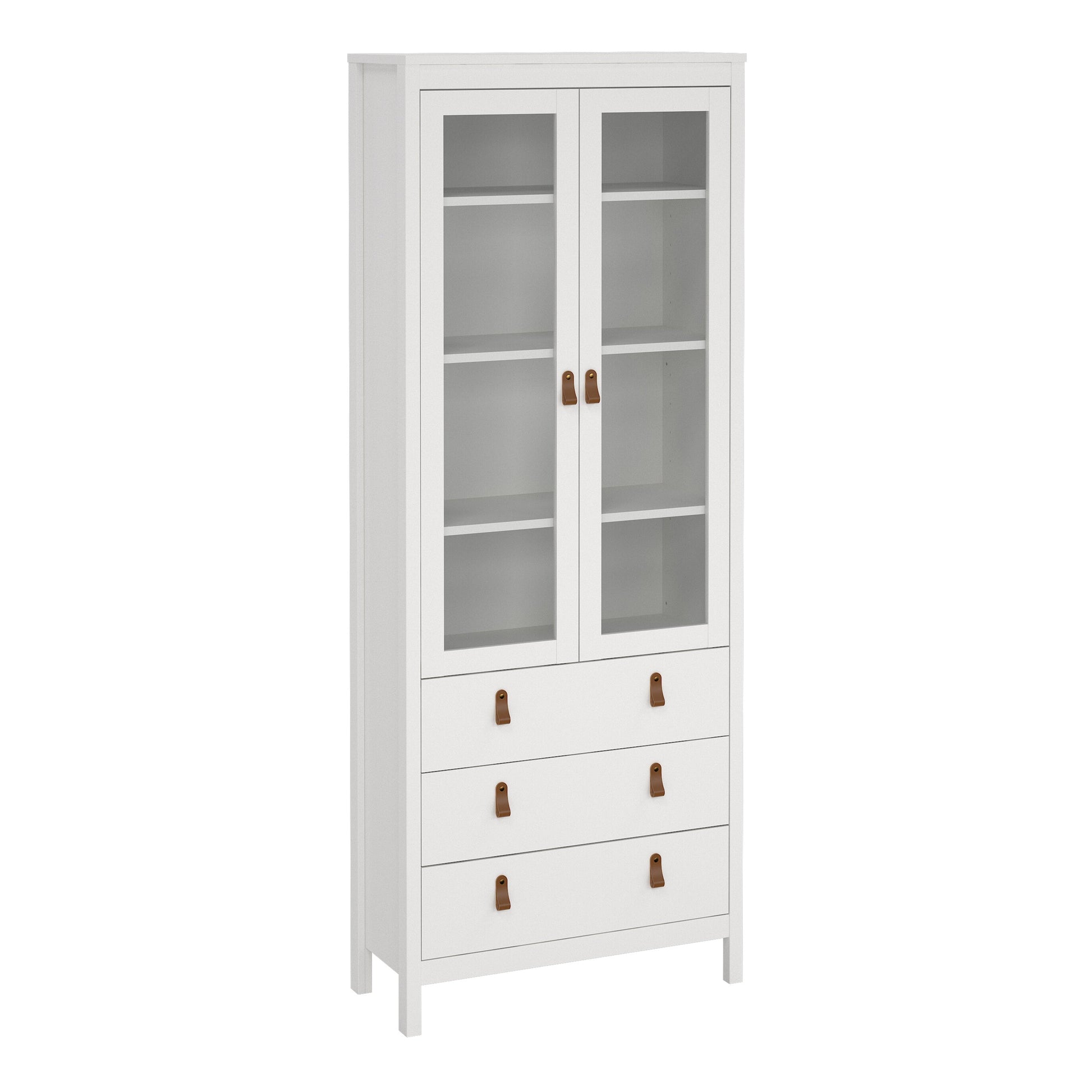 Cote | Furniture Barcelona Display Cabinet, 3 Drawer - White Barcelona, Display Cabinets 725796664949