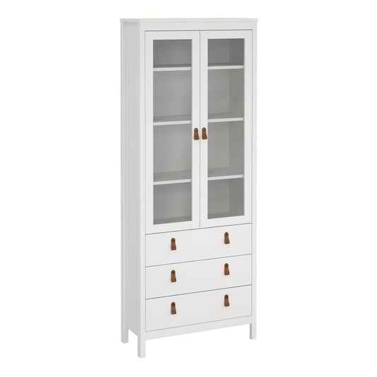 Cote | Furniture Barcelona Display Cabinet, 3 Drawer - White Barcelona, Display Cabinets 725796664949