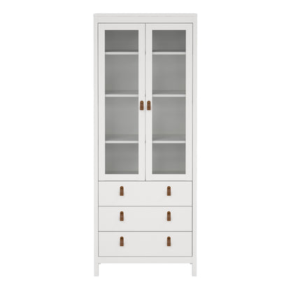 Cote | Furniture Barcelona Display Cabinet, 3 Drawer - White Barcelona, Display Cabinets 725796664949