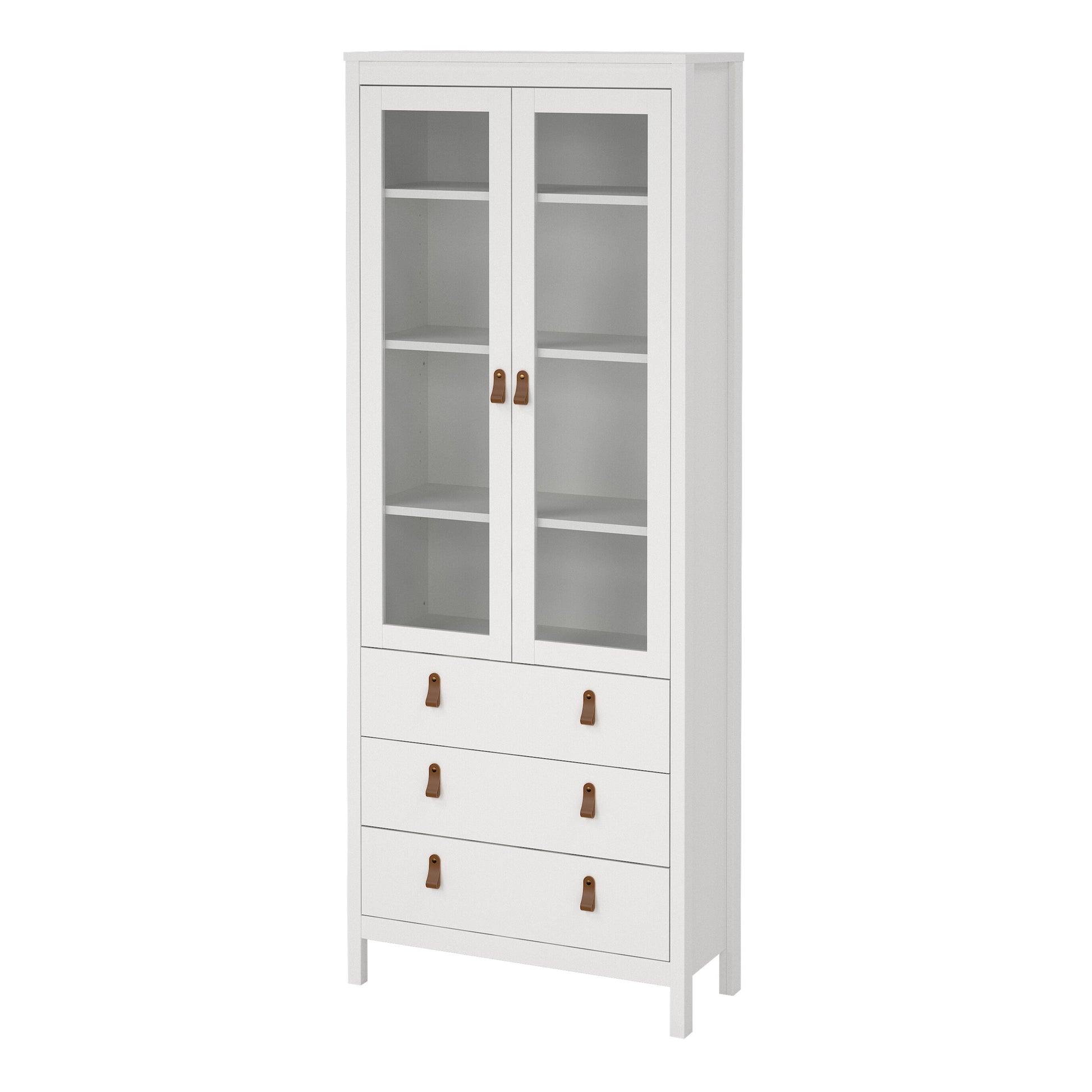 Cote | Furniture Barcelona Display Cabinet, 3 Drawer - White Barcelona, Display Cabinets 725796664949