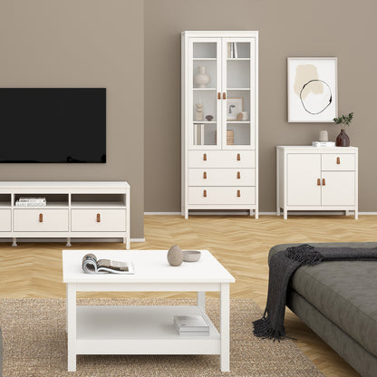 Cote | Furniture Barcelona Display Cabinet, 3 Drawer - White Barcelona, Display Cabinets 725796664949