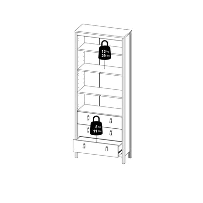 Cote | Furniture Barcelona Display Cabinet, 3 Drawer - Black Barcelona, Display Cabinets 72579666gmgm