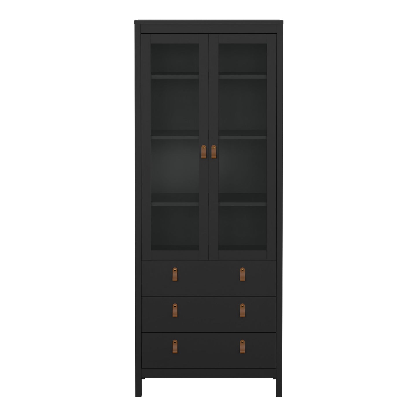 Cote | Furniture Barcelona Display Cabinet, 3 Drawer - Black Barcelona, Display Cabinets 72579666gmgm