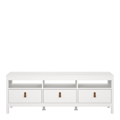 Cote | Furniture Barcelona TV Unit with 3 Drawer - White Barcelona, TV Stands 725796684949