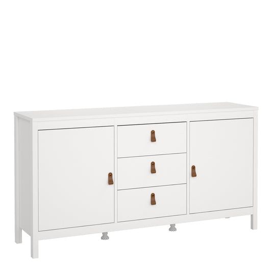 Cote | Furniture Barcelona Double Dresser, Chest of Drawers, 2 Door + 3 Drawer - White Barcelona, Sideboards 725796704949