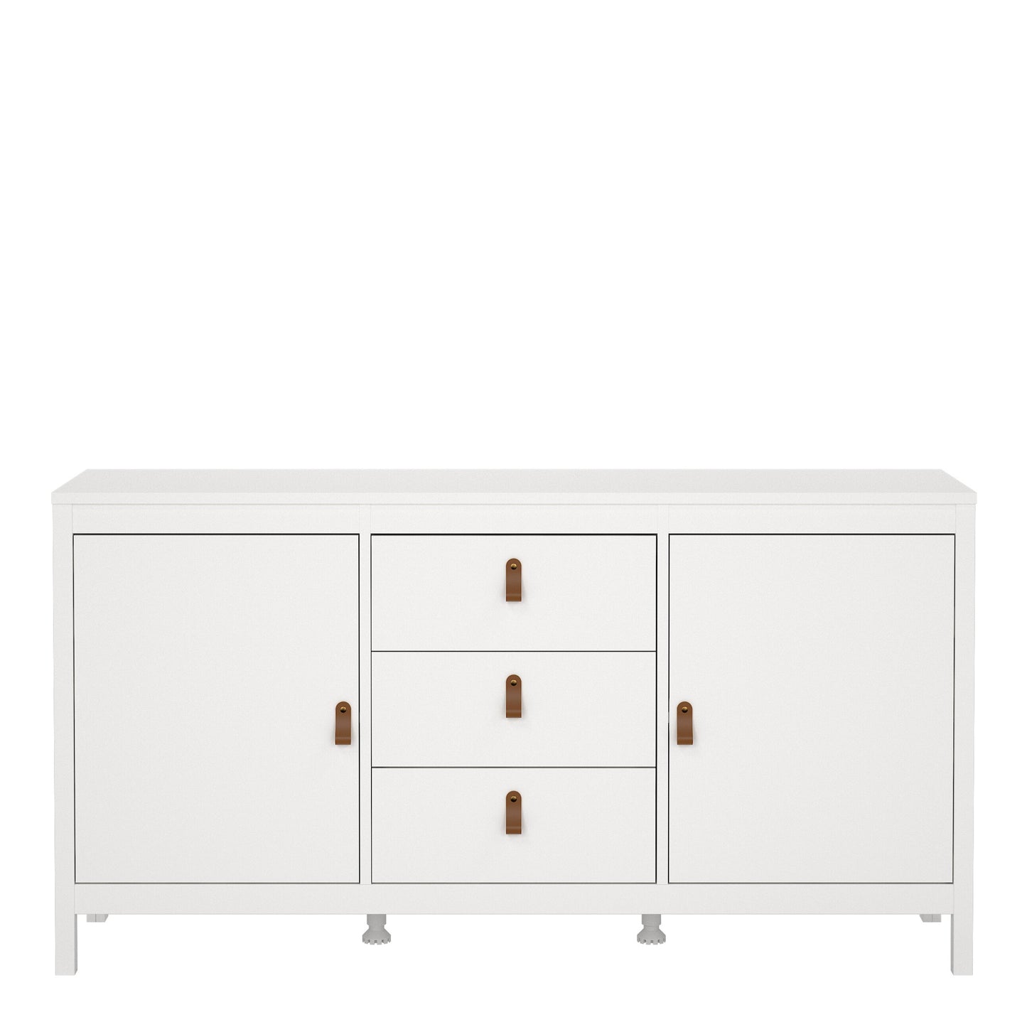 Cote | Furniture Barcelona Double Dresser, Chest of Drawers, 2 Door + 3 Drawer - White Barcelona, Sideboards 725796704949