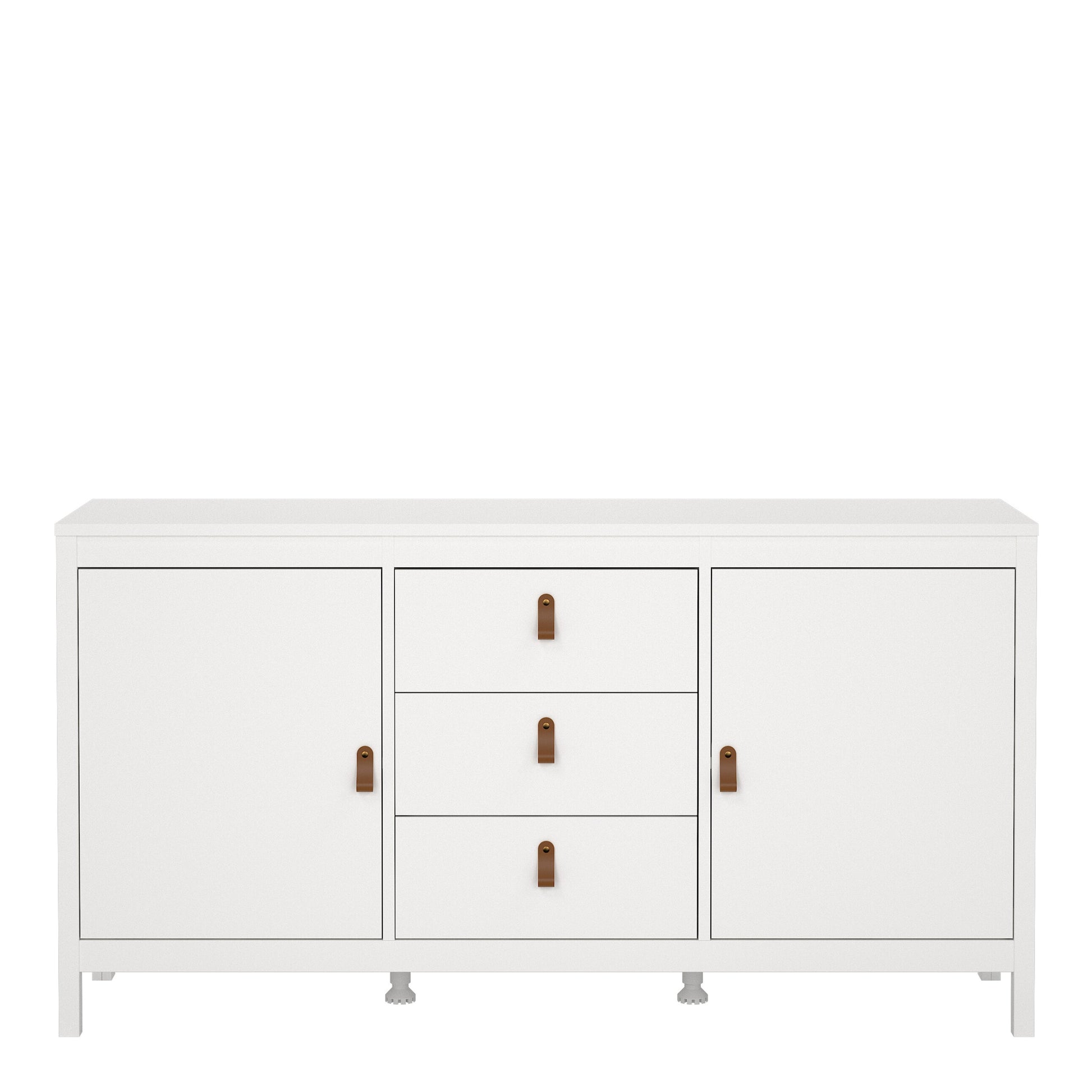 Cote | Furniture Barcelona Double Dresser, Chest of Drawers, 2 Door + 3 Drawer - White Barcelona, Sideboards 725796704949