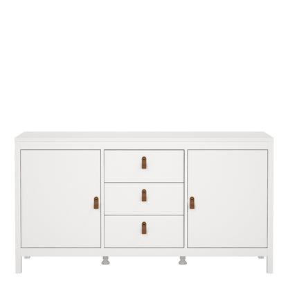 Cote | Furniture Barcelona Double Dresser, Chest of Drawers, 2 Door + 3 Drawer - White Barcelona, Sideboards 725796704949