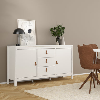 Cote | Furniture Barcelona Double Dresser, Chest of Drawers, 2 Door + 3 Drawer - White Barcelona, Sideboards 725796704949