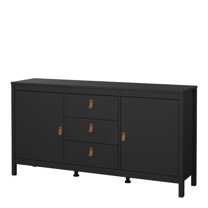 Cote | Furniture Barcelona Sideboard, 2 Door + 3 Drawer - Black Barcelona, Sideboards 72579670gmgm