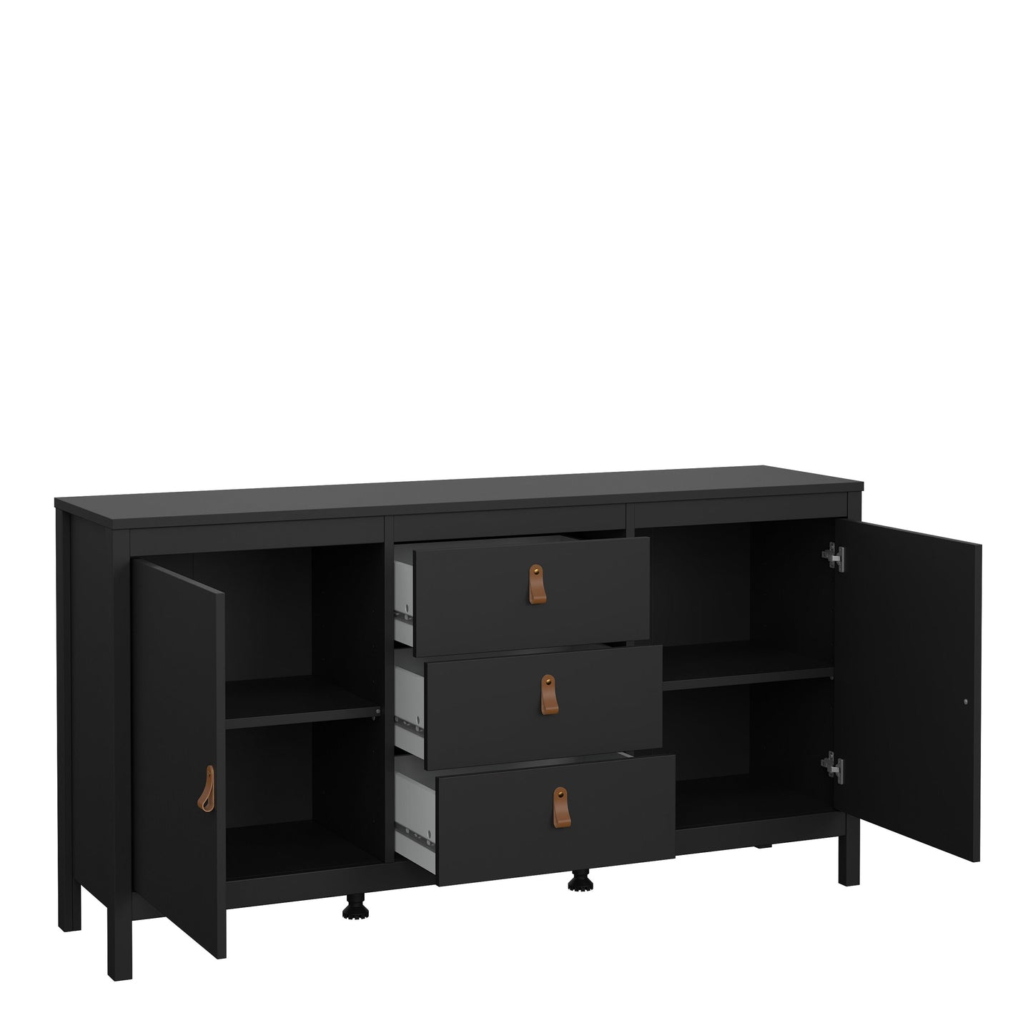 Cote | Furniture Barcelona Sideboard, 2 Door + 3 Drawer - Black Barcelona, Sideboards 72579670gmgm