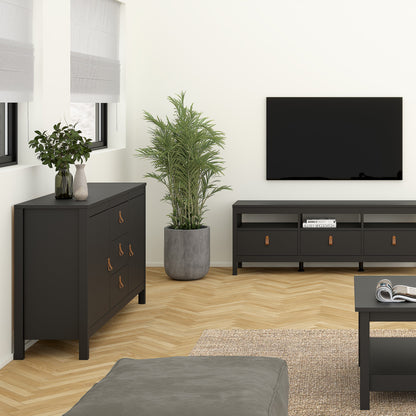 Cote | Furniture Barcelona Sideboard, 2 Door + 3 Drawer - Black Barcelona, Sideboards 72579670gmgm