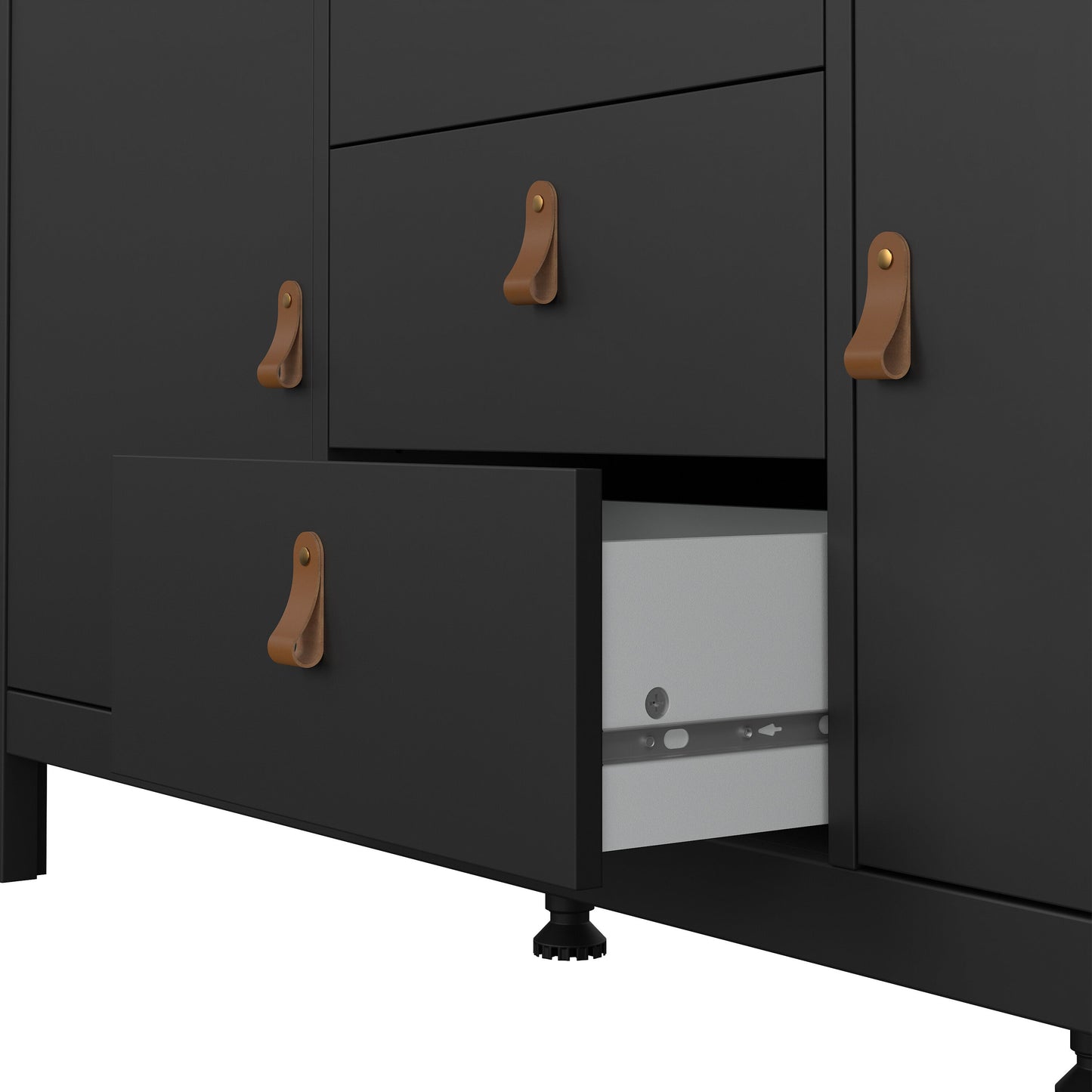 Cote | Furniture Barcelona Sideboard, 2 Door + 3 Drawer - Black Barcelona, Sideboards 72579670gmgm