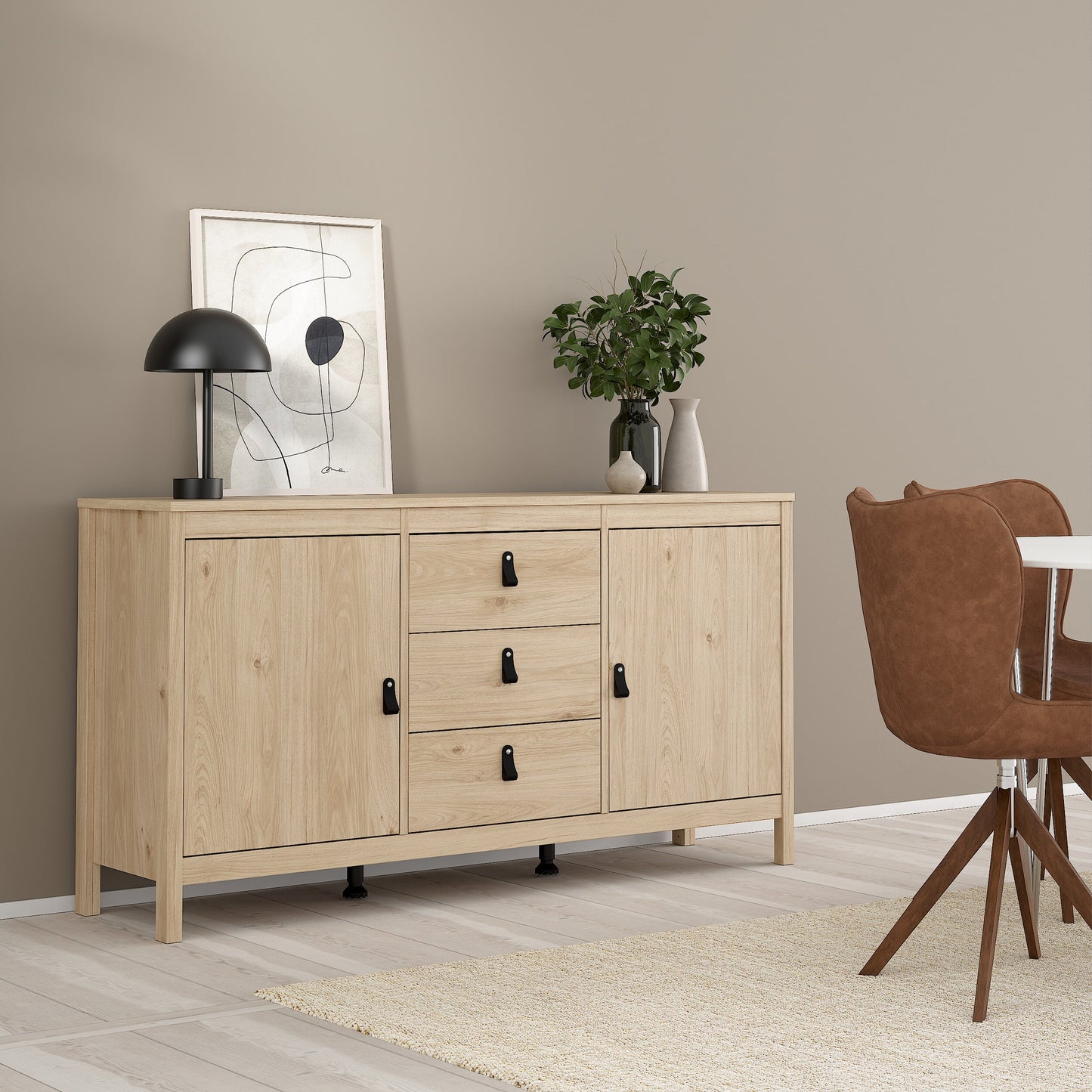 Cote | Furniture Barcelona Sideboard, 2 Door + 3 Drawer - Oak Barcelona, Sideboards 72579670hlhl