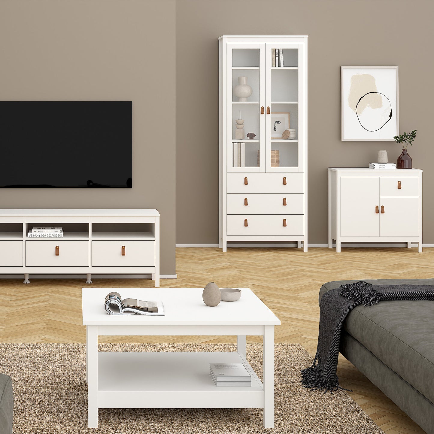 Cote | Furniture Barcelona Sideboard 2 Door, 1 Drawer - White Barcelona, Sideboards 725796714949