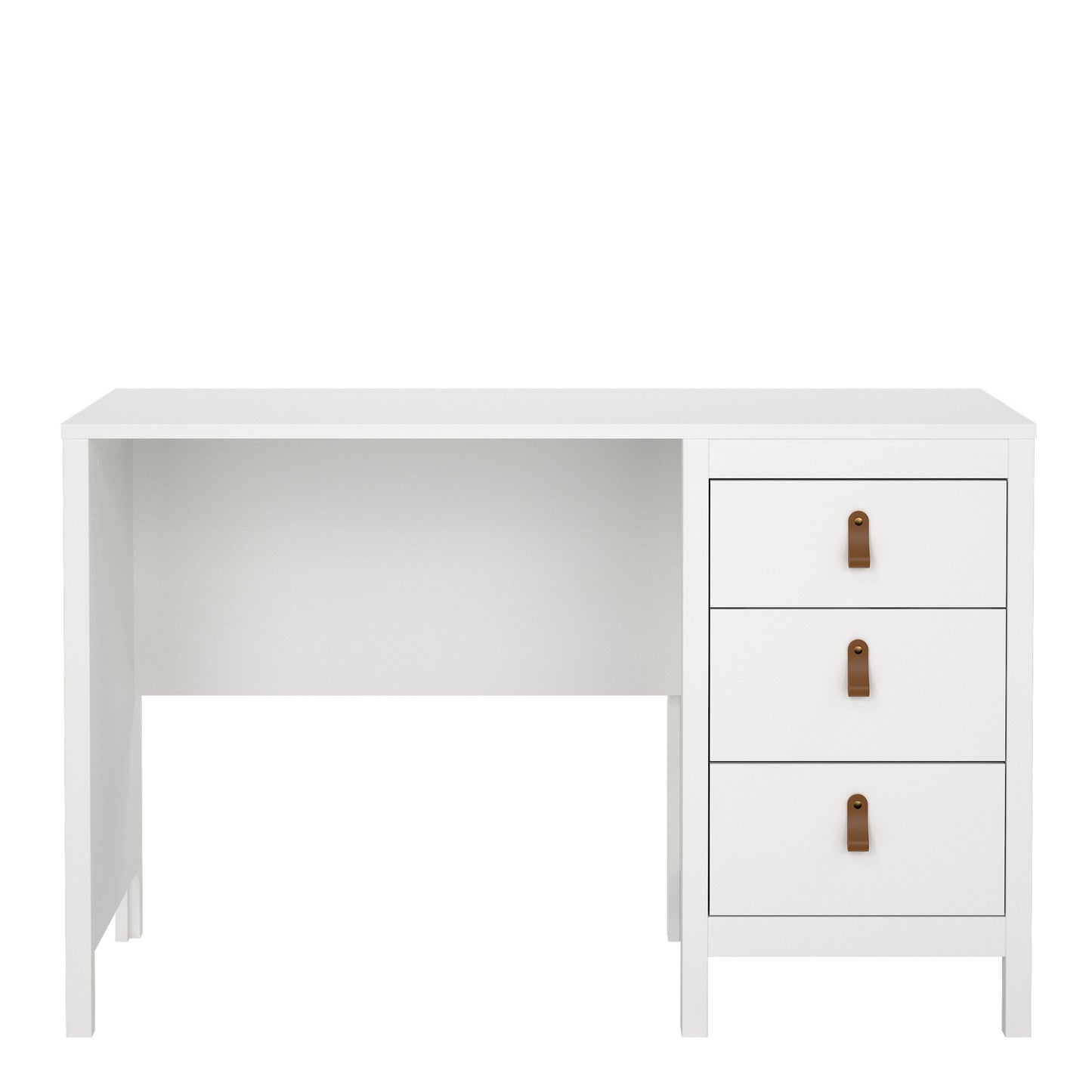 Cote | Furniture Barcelona Desk, 3 Drawer - White Barcelona, Dressing Tables & Desks 725796814949