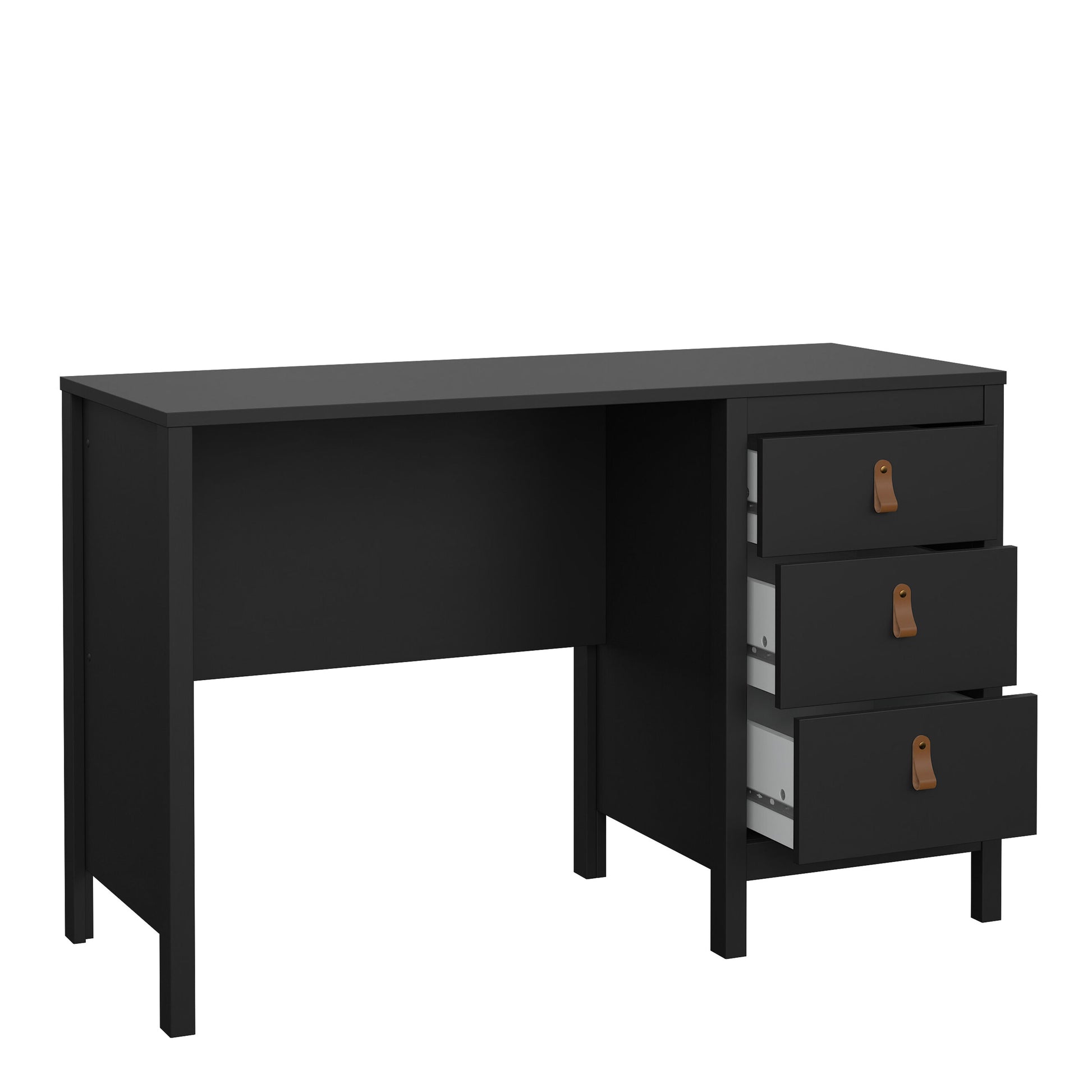 Cote | Furniture Barcelona Desk, 3 Drawer - Black Barcelona, Dressing Tables & Desks 72579681gmgm