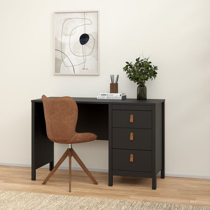 Cote | Furniture Barcelona Desk, 3 Drawer - Black Barcelona, Dressing Tables & Desks 72579681gmgm