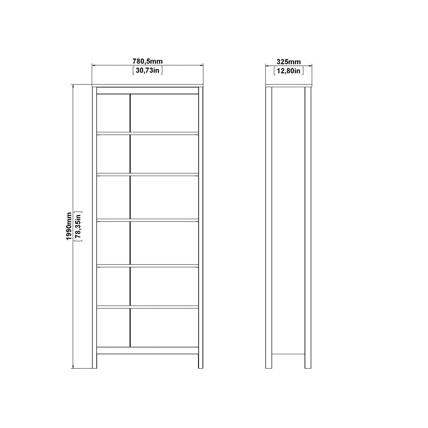 Cote | Furniture Barcelona Bookcase - White Barcelona, Bookcases 725796824949