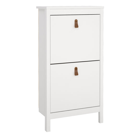 Cote | Furniture Barcelona Shoe Storage, 2 Flap Doors - White Barcelona, Shoe Storage 725796834949