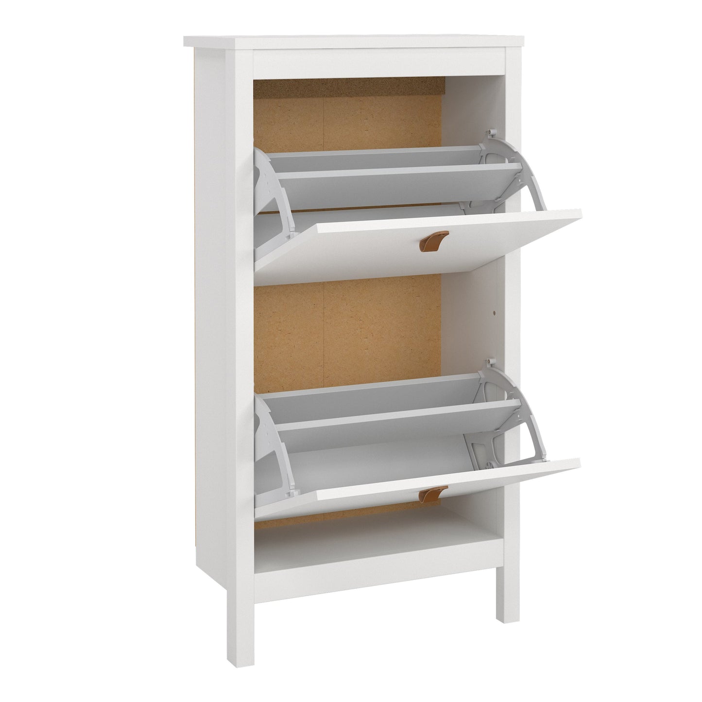 Cote | Furniture Barcelona Shoe Storage, 2 Flap Doors - White Barcelona, Shoe Storage 725796834949