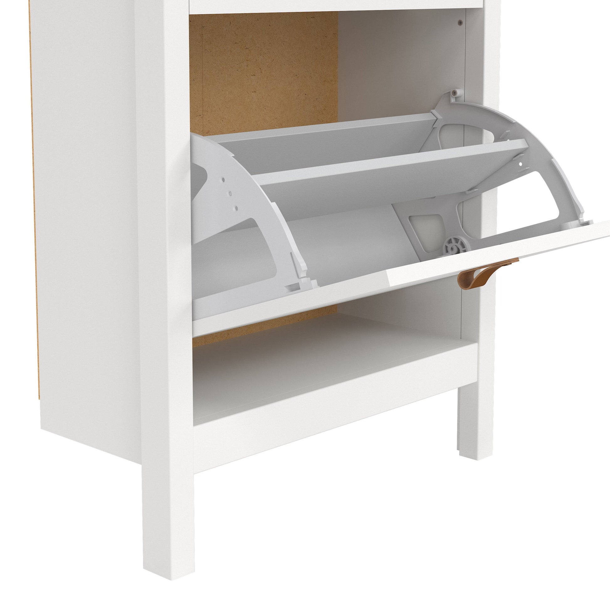 Cote | Furniture Barcelona Shoe Storage, 2 Flap Doors - White Barcelona, Shoe Storage 725796834949