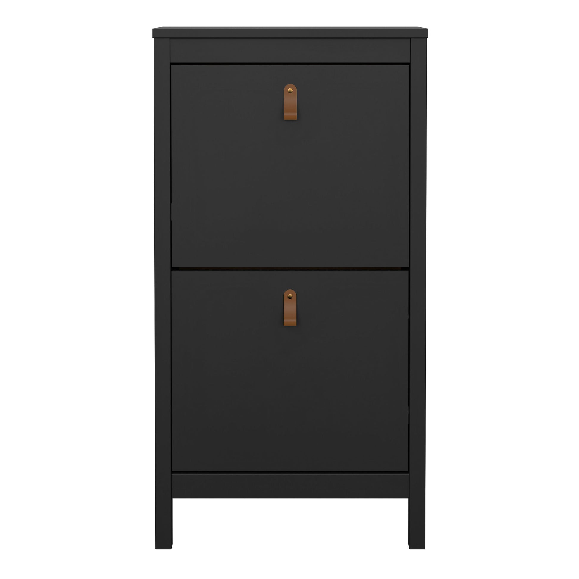 Cote | Furniture Barcelona Shoe Cabinet, 2 Flap Doors - Black Barcelona, Shoe Storage 72579683gmgm