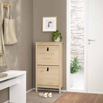 Cote | Furniture Barcelona Shoe Storage, 2 Flap Doors - Oak Barcelona, Shoe Storage 72579683hlhl