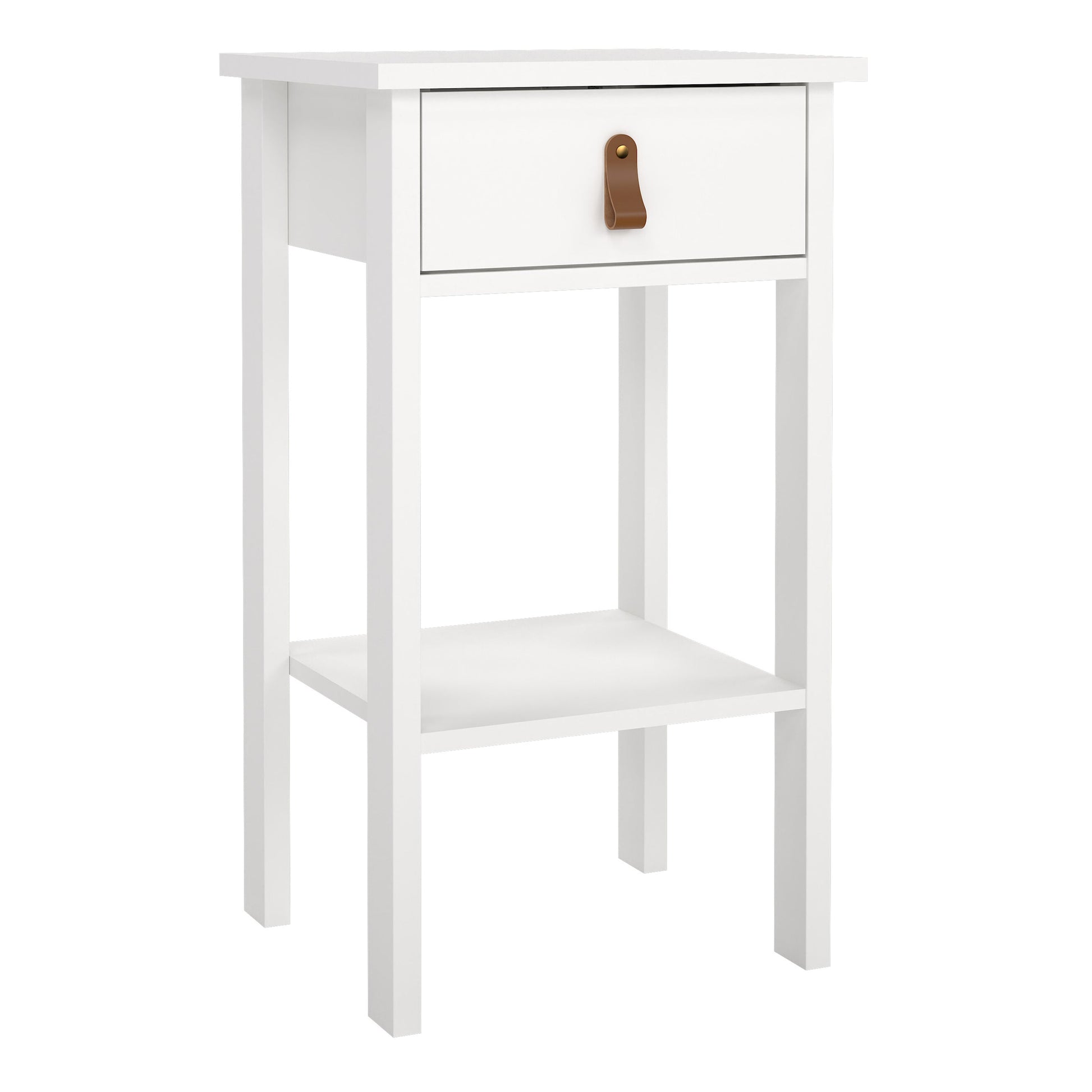 Cote | Furniture Barcelona Bedside Table, 1 Drawer - White Barcelona, Bedside Tables 725796844949