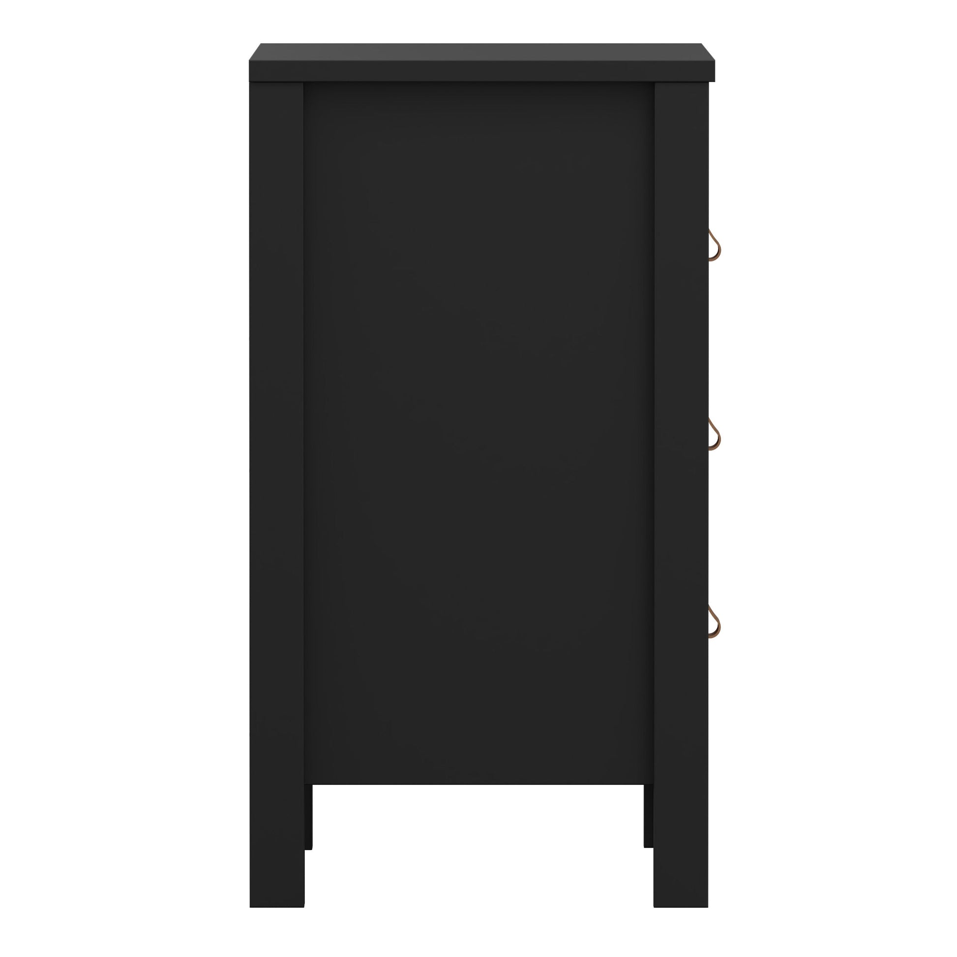 Cote | Furniture Barcelona Bedside Table, 3 Drawer - Black Barcelona, Bedside Tables 72579685gmgm