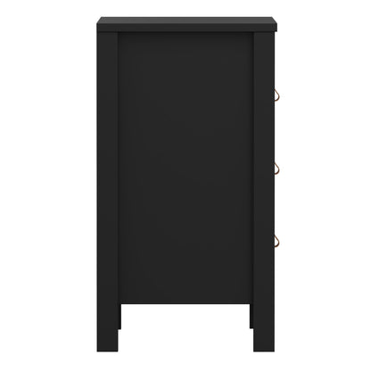 Cote | Furniture Barcelona Bedside Table, 3 Drawer - Black Barcelona, Bedside Tables 72579685gmgm