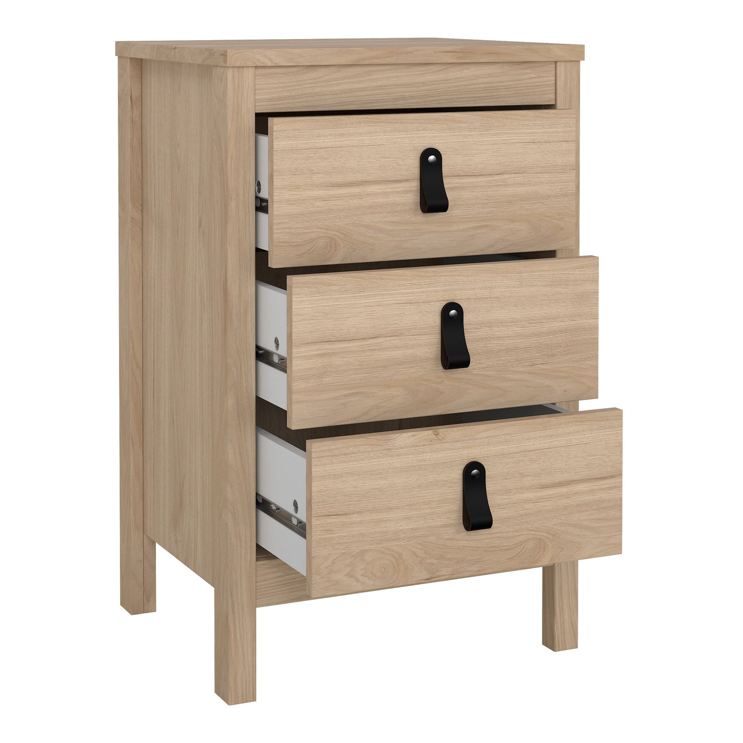 Cote | Furniture Barcelona Bedside Table, 3 Drawer - Oak Barcelona, Bedside Tables 72579685hlhl