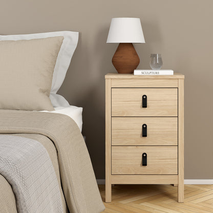 Cote | Furniture Barcelona Bedside Table, 3 Drawer - Oak Barcelona, Bedside Tables 72579685hlhl