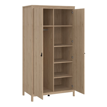 Cote | Furniture Barcelona 3 Piece Bedroom Set - Bedside Table, Chest and 2 Door Wardrobe - Oak Barcelona, BUNDLE 725hlhlp1