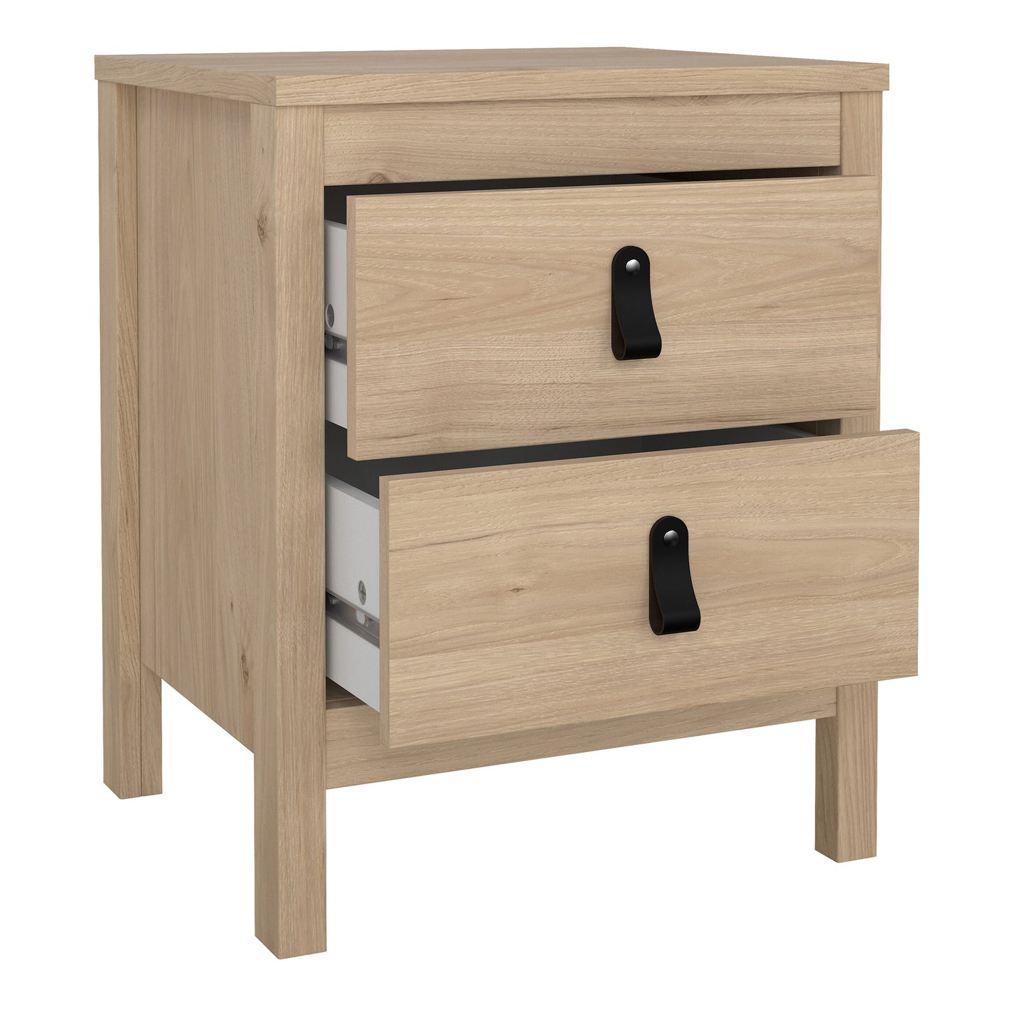 Cote | Furniture Barcelona 3 Piece Bedroom Set - Bedside Table, Chest and 2 Door Wardrobe - Oak Barcelona, BUNDLE 725hlhlp1