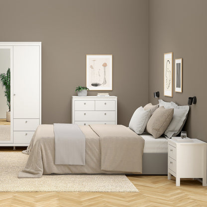 Cote | Furniture Madrid Bedside Table, 2 Drawers - White Madrid, Bedside Tables 726796604949