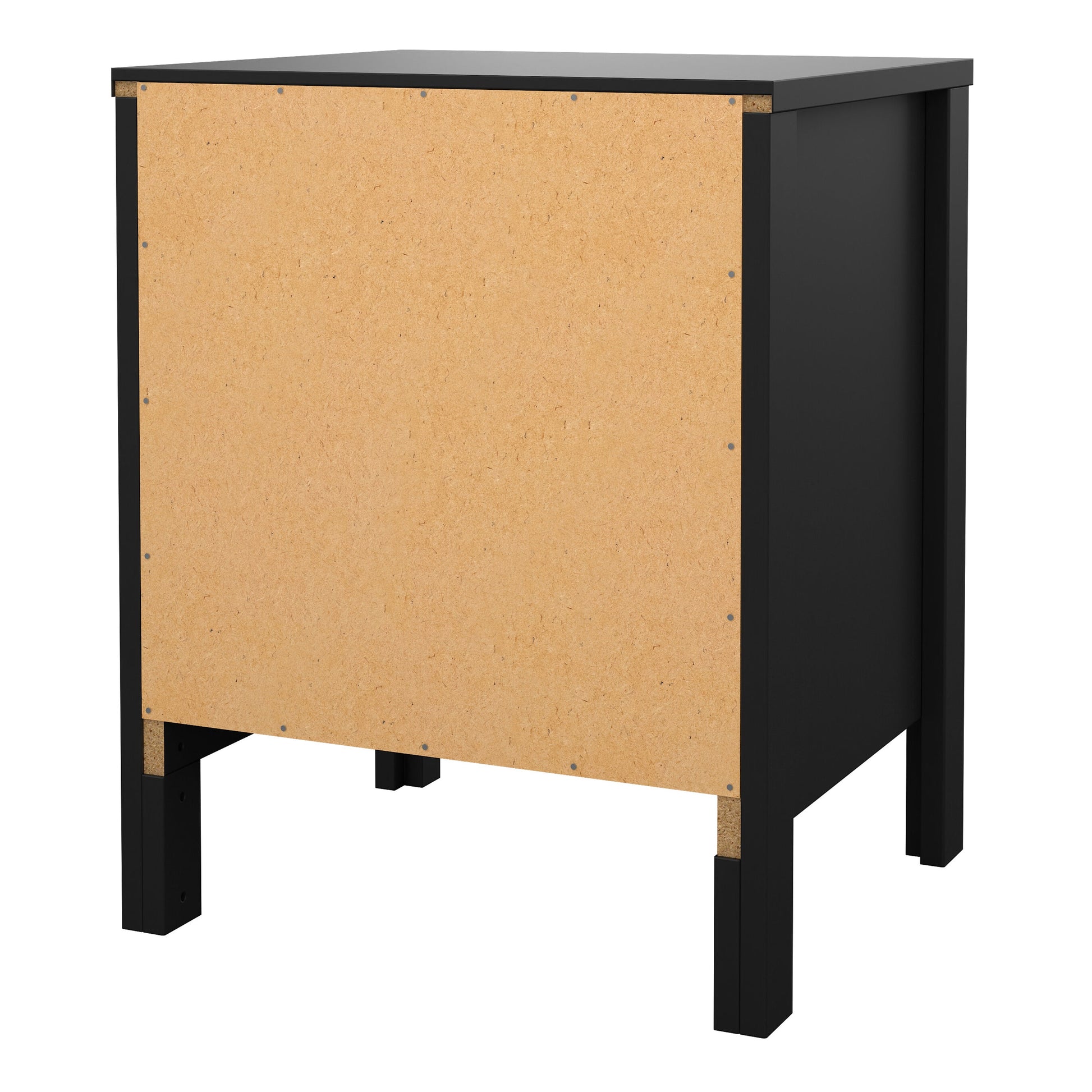 Cote | Furniture Madrid Bedside Table, 2 Drawer - Black Madrid, Bedside Tables 72679660gmgm