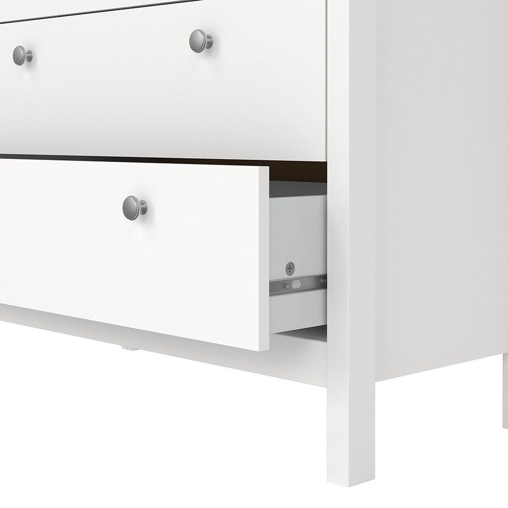 Cote | Furniture Madrid Chest of Drawers, 3+2 Drawers - White Madrid, Chest of Drawers 726796614949