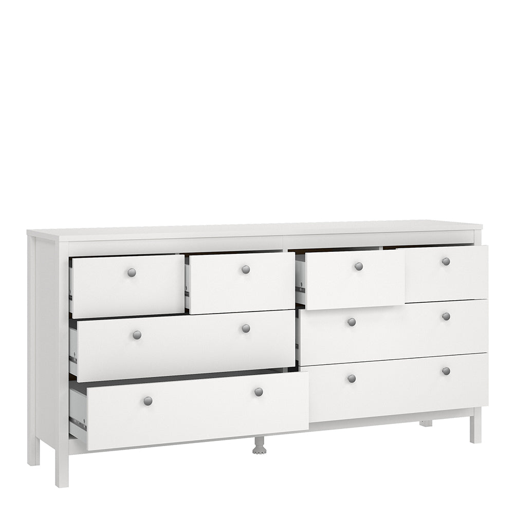 Cote | Furniture Madrid Sideboard Double Dresser 4+4 Drawers - White Madrid, Chest of Drawers 726796634949