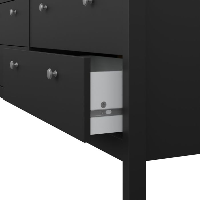 Cote | Furniture Madrid Sideboard Double Dresser, 4+4 Drawers - Black Madrid, Chest of Drawers 72679663gmgm