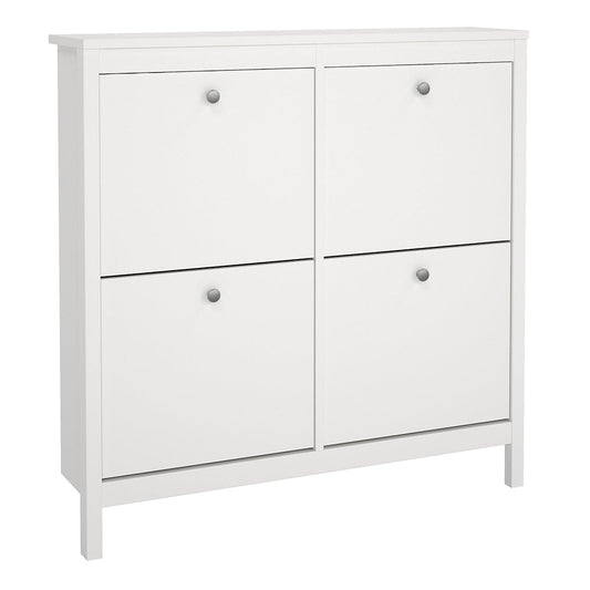 Cote | Furniture Madrid Shoe Storage, 4 Compartments - White Madrid, Shoe Storage 726796654949