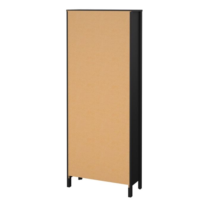 Cote | Furniture Madrid Display Cabinet, 2 Door Glazed + 3 Drawer - Black Madrid, Display Cabinets 72679666gmgm