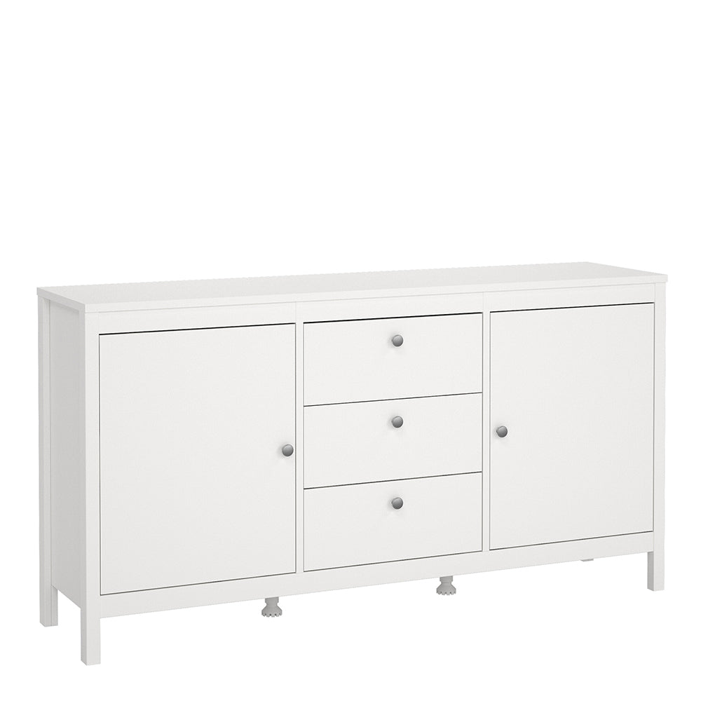 Cote | Furniture Madrid Sideboard, 2 Door + 3 Drawer - White Madrid, Sideboards 726796704949