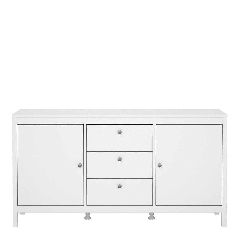 Cote | Furniture Madrid Sideboard, 2 Door + 3 Drawer - White Madrid, Sideboards 726796704949