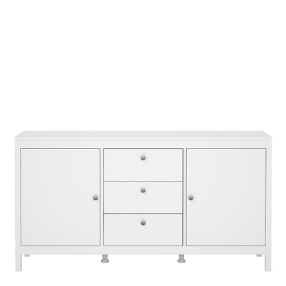 Cote | Furniture Madrid Sideboard, 2 Door + 3 Drawer - White Madrid, Sideboards 726796704949