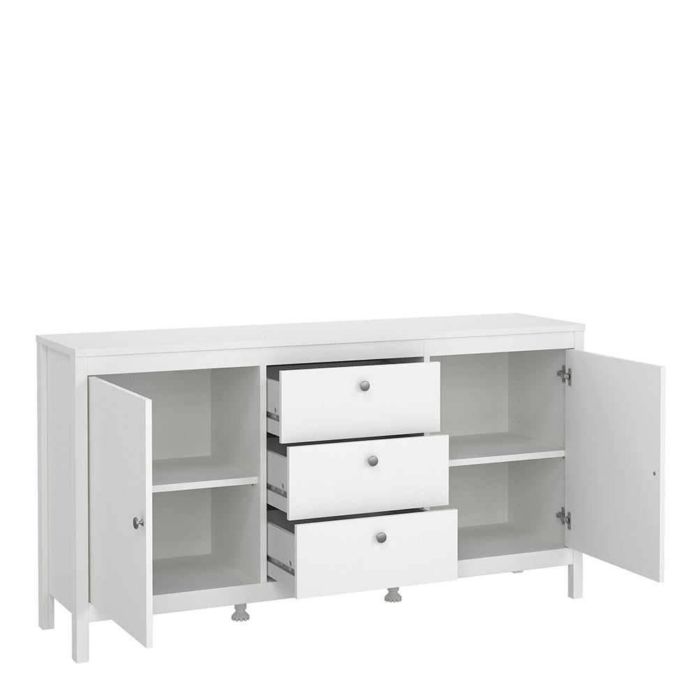 Cote | Furniture Madrid Sideboard, 2 Door + 3 Drawer - White Madrid, Sideboards 726796704949